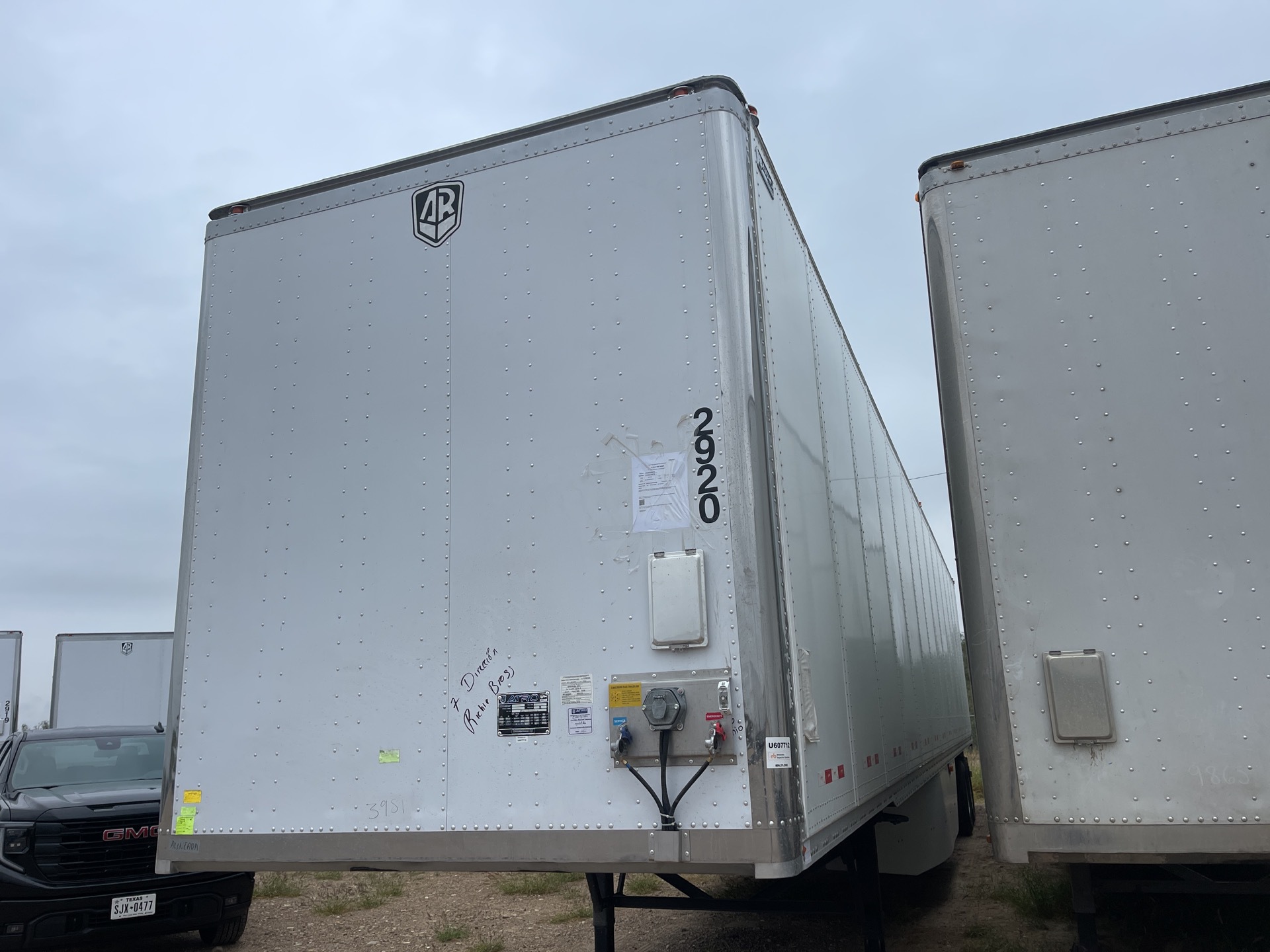 2023 Atro 53 ft x 102 in T/A Van Trailer (unused)